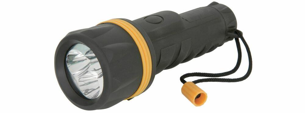 Mercury HDR02 3 Straw hat LED Rubber Torch 2 x D - 410.327UK