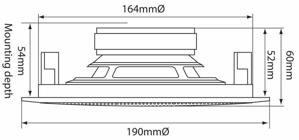Adastra RC5 5 Inch Ceiling Speaker 35W - 100.031UK