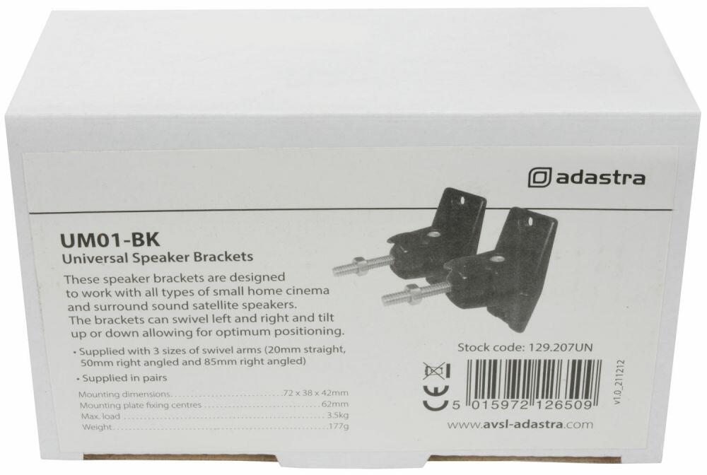 Adastra UM01 Universal speaker bracket black - 129.207UK