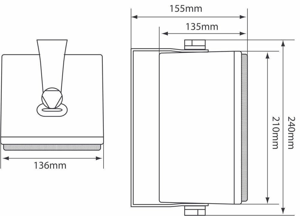 Adastra B30V-W 100v Line LoudLoudspeaker, 4", 30w, WHITE, Pair - 952.888UK