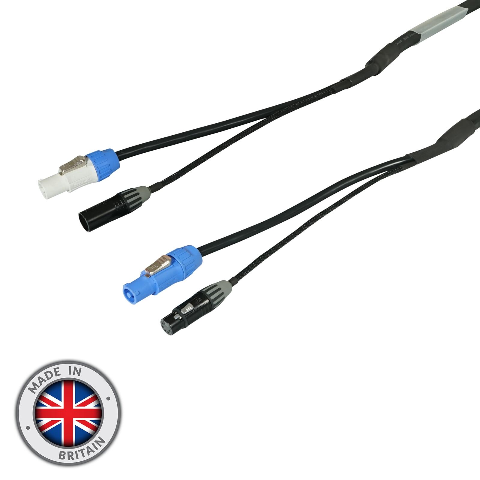 eLumen8 2m Combi 2.5mm Seetronic PowerTwist / 5-Pin DMX Lead