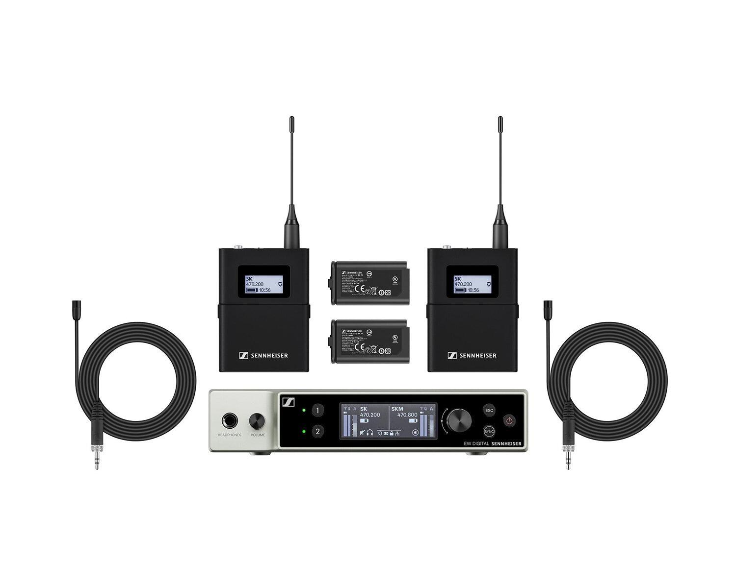 Sennheiser EW-DX MKE 2 SET DUAL Wireless Lapel Mic System (S1-10) CH38