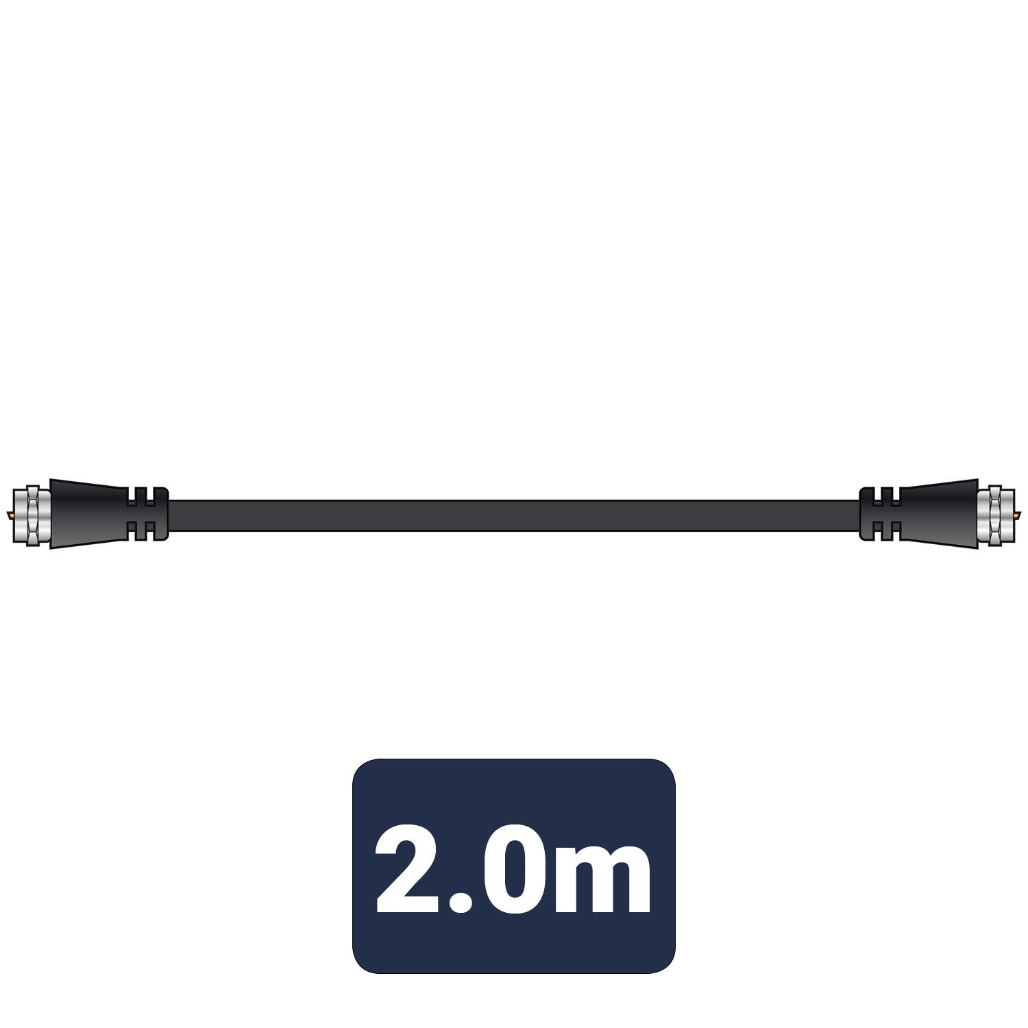 AV:Link RG6 coaxial F-type plug to plug lead 2.0m - 112.158UK