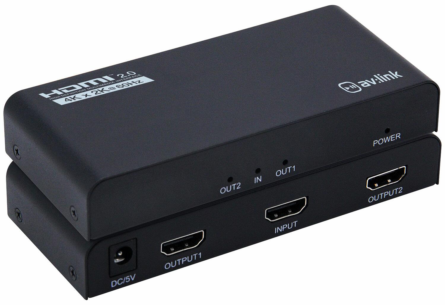 AV:Link HDMI V2.0 4K Splitter 1x2 - 128.845UK