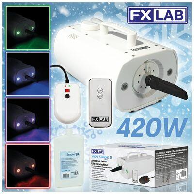 FX Lab G002GSS Snow Storm III, Snow Effects Machine and a 250ml Bottle of Venu Concentrated Snow Fluid
