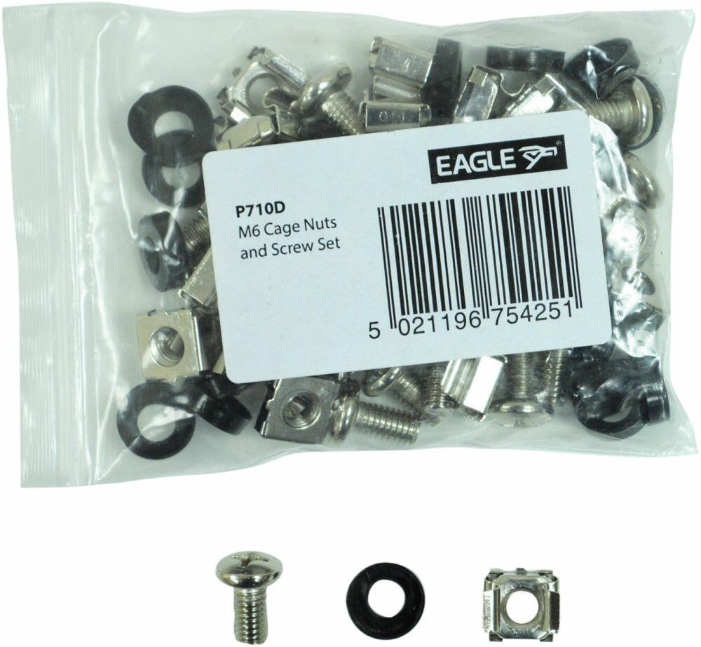 Eagle M6 Cage Nuts And Screw Set (Pack of 20), P710D