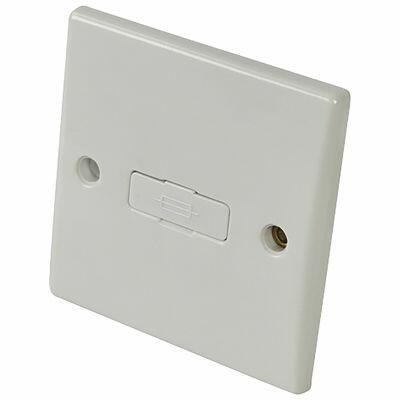 Eagle Unswitched Fused Spur Single Pole 13A Curved Edge, E301TA