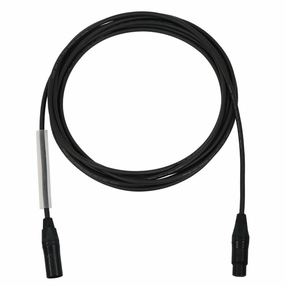 eLumen8 Neutrik 3 Pin XLR Microphone Lead 1.5m - Black - Coil