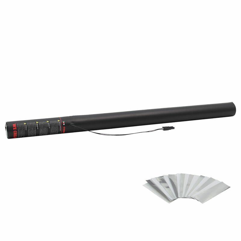 Equinox Electric Confetti Cannon 80cm White and Silver Metallic