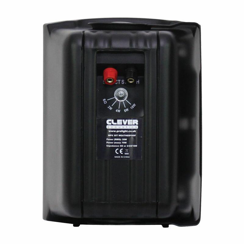 Clever Acoustics WPS 35T Black 100V Weatherproof Speakers (Pair)