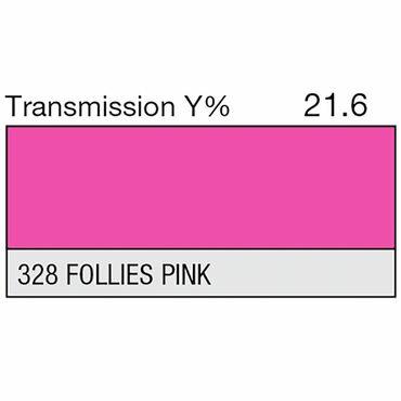 LEE Filter 328 Follies Pink Filter Roll, 7.62m x 1.22m