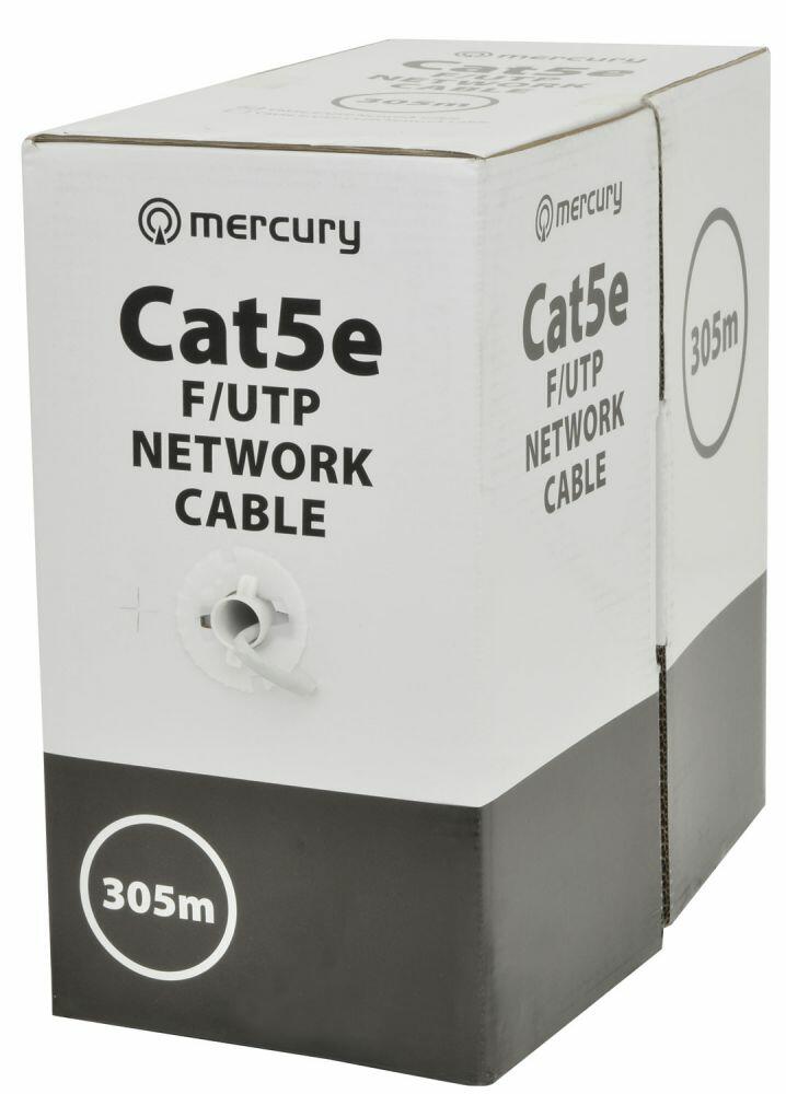Mercury Cat5e F/UTP Network Cable 305m Grey - 808.003UK