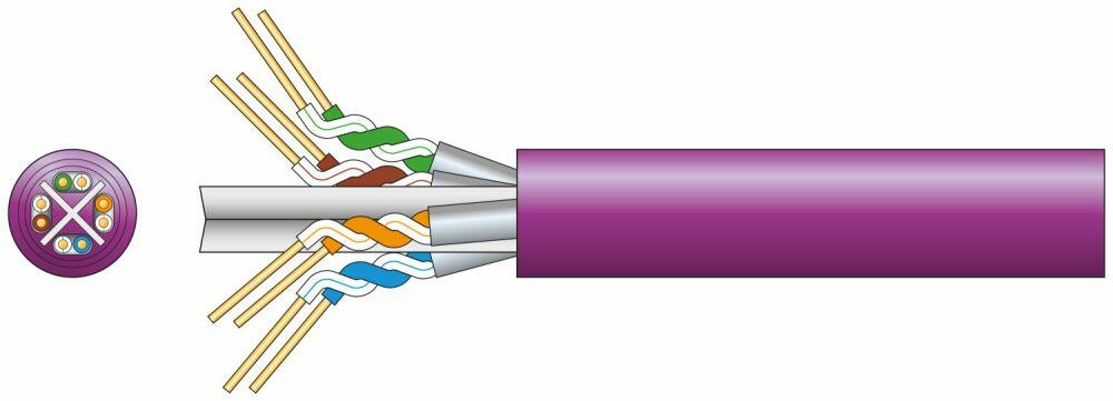 Mercury Cat6a U/FTP LSZH Network Cable 305m Lilac - 808.031UK