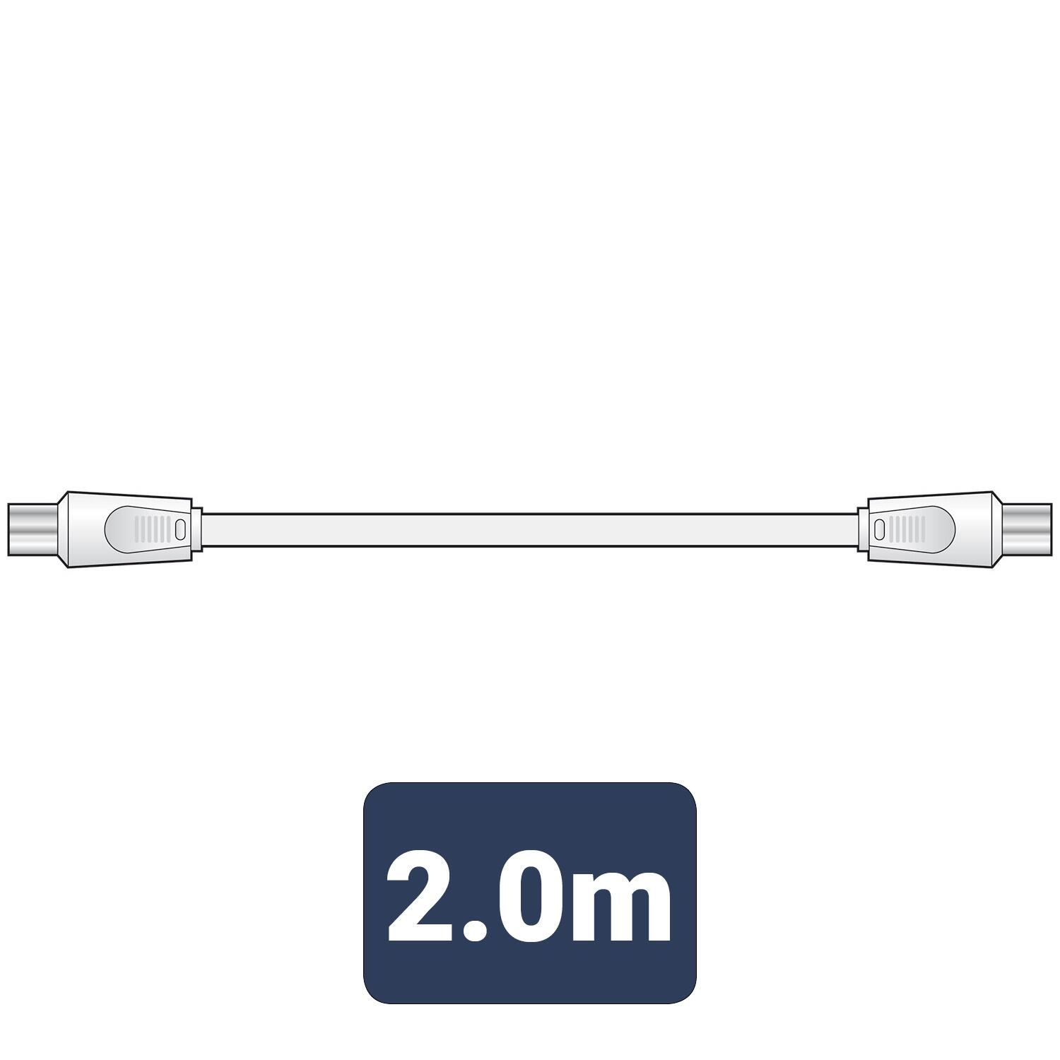 AV:Link Coaxial plug to plug lead - 2m - 112.002UK