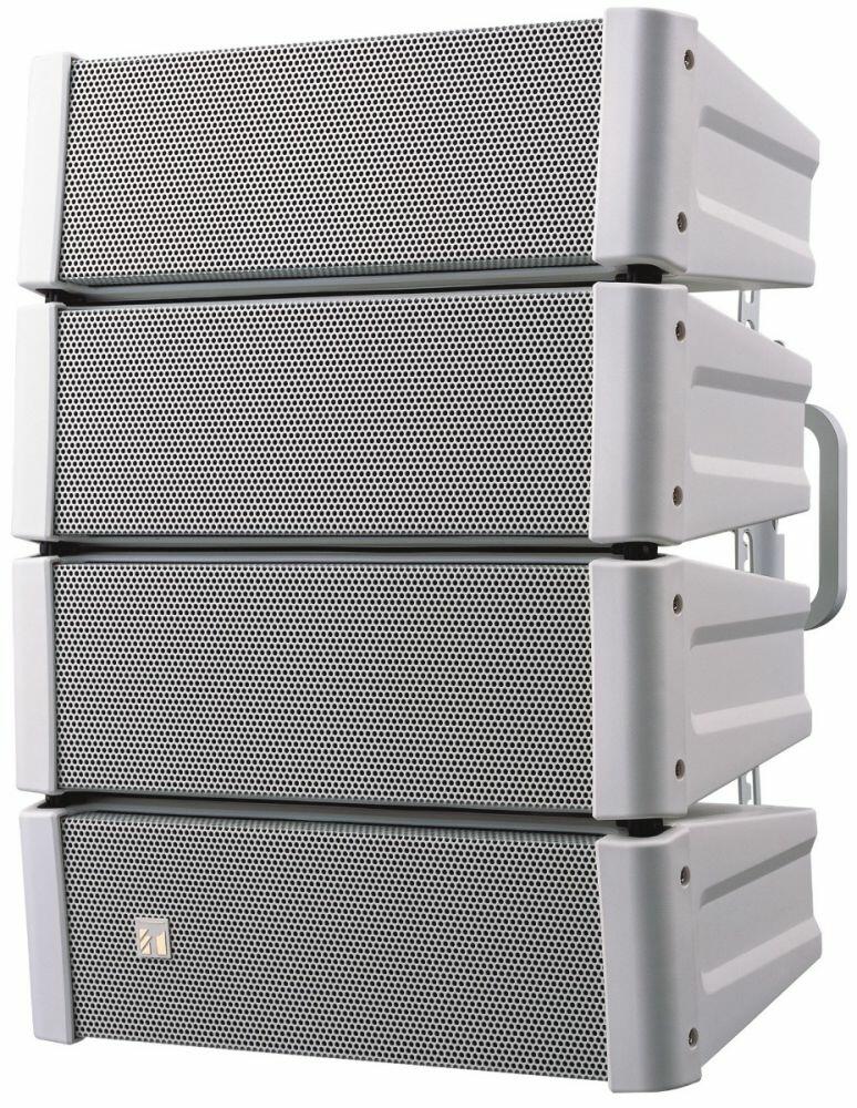 TOA HX-5W-WP Compact Array Speaker, 200W (8Ω), 4 x LF & 12 x HF Drivers, White, Weatherproof