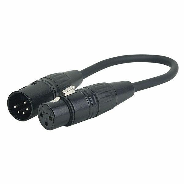 DAP 5P XLR Male to 3P XLR Female 25cm