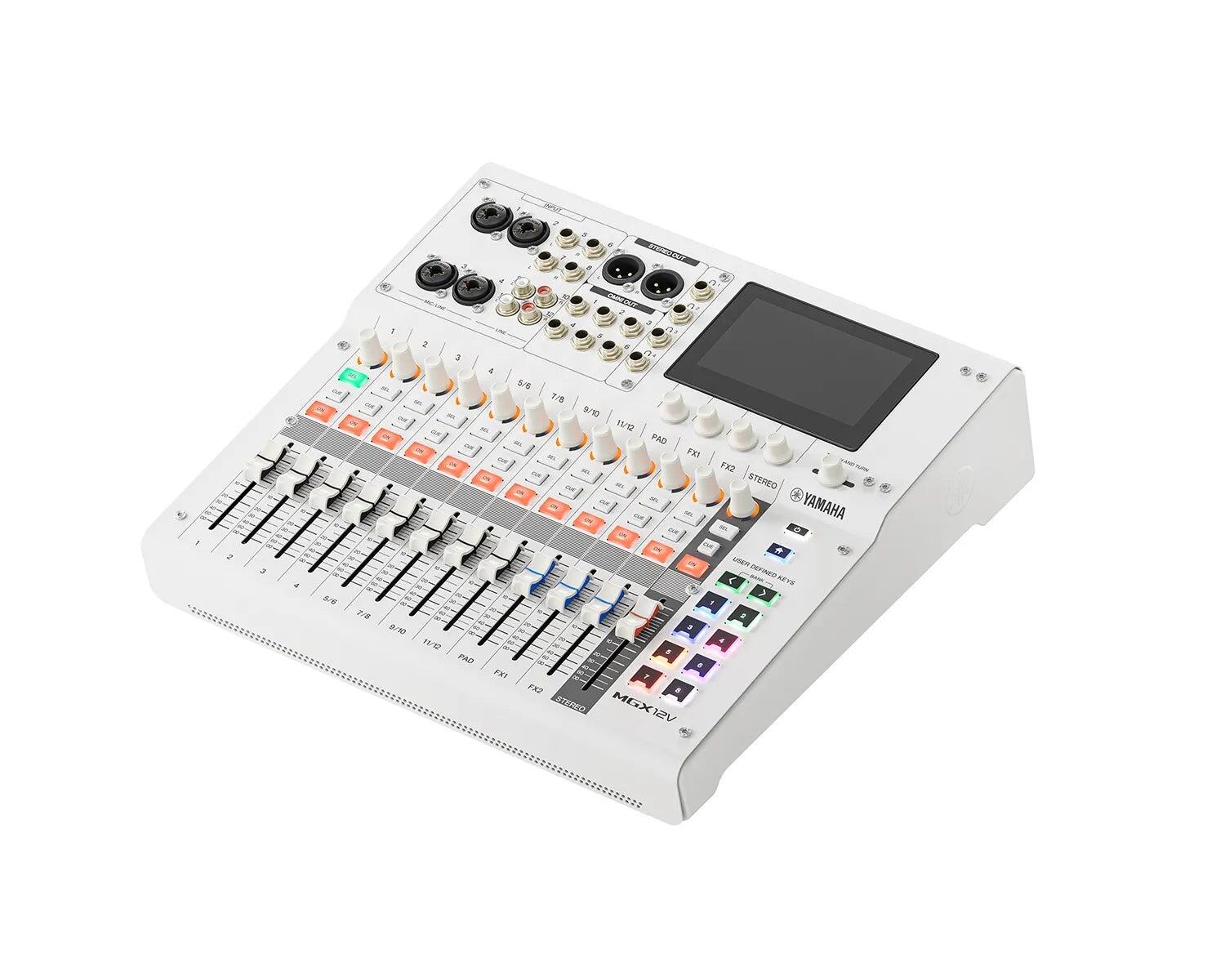 Yamaha MGX12V W 12-Ch Mixing Console 4 Combo Line with HDMI - WHITE