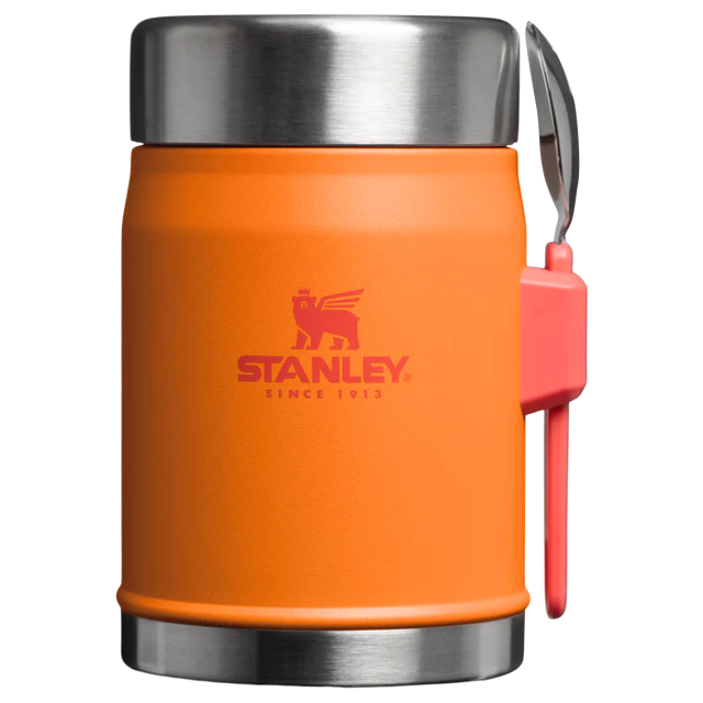 Classic Legendary Food Jar + Spork - 0.4L - Goldenrod Coral