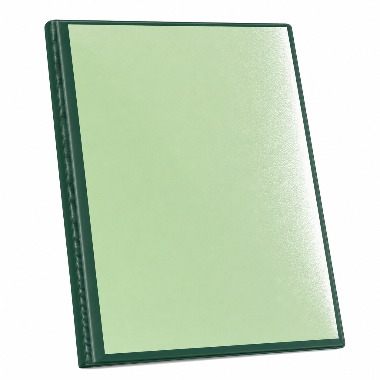 A4 Hard Cover Display Book / Presentation Binder with Clear Front Pocket - Dark Green