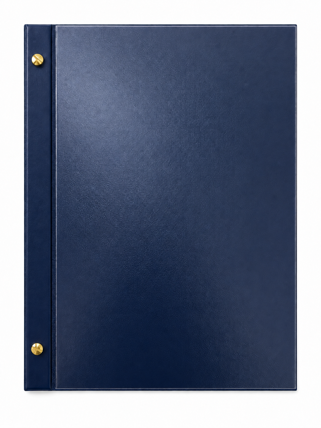 A4 Expandable Hard Cover Display Book with Clear Front Pocket - Dark Blue