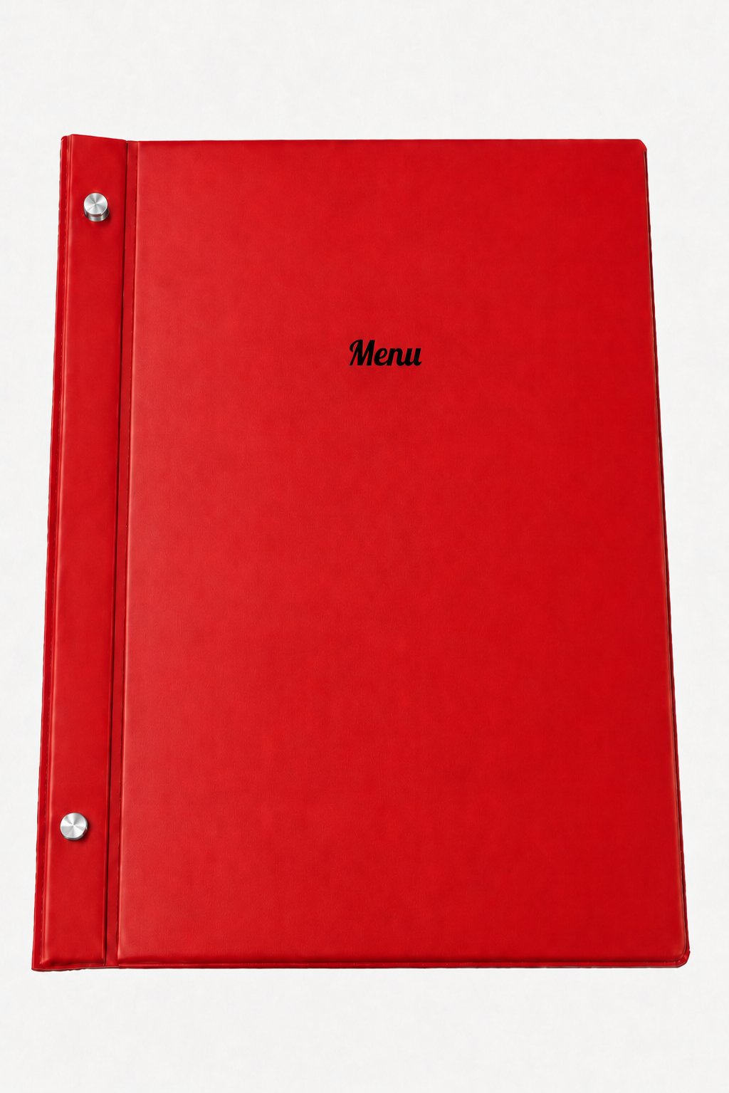 A4 Expandable Hard Cover Printed Menu Holder - Red Black Print