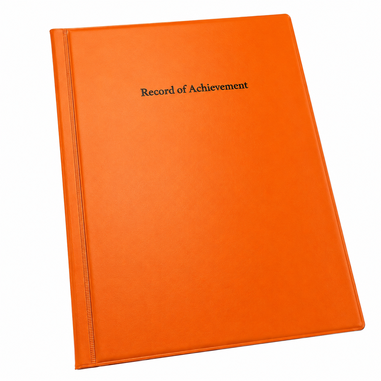 Record of Achievement Folder - Orange - Black Print