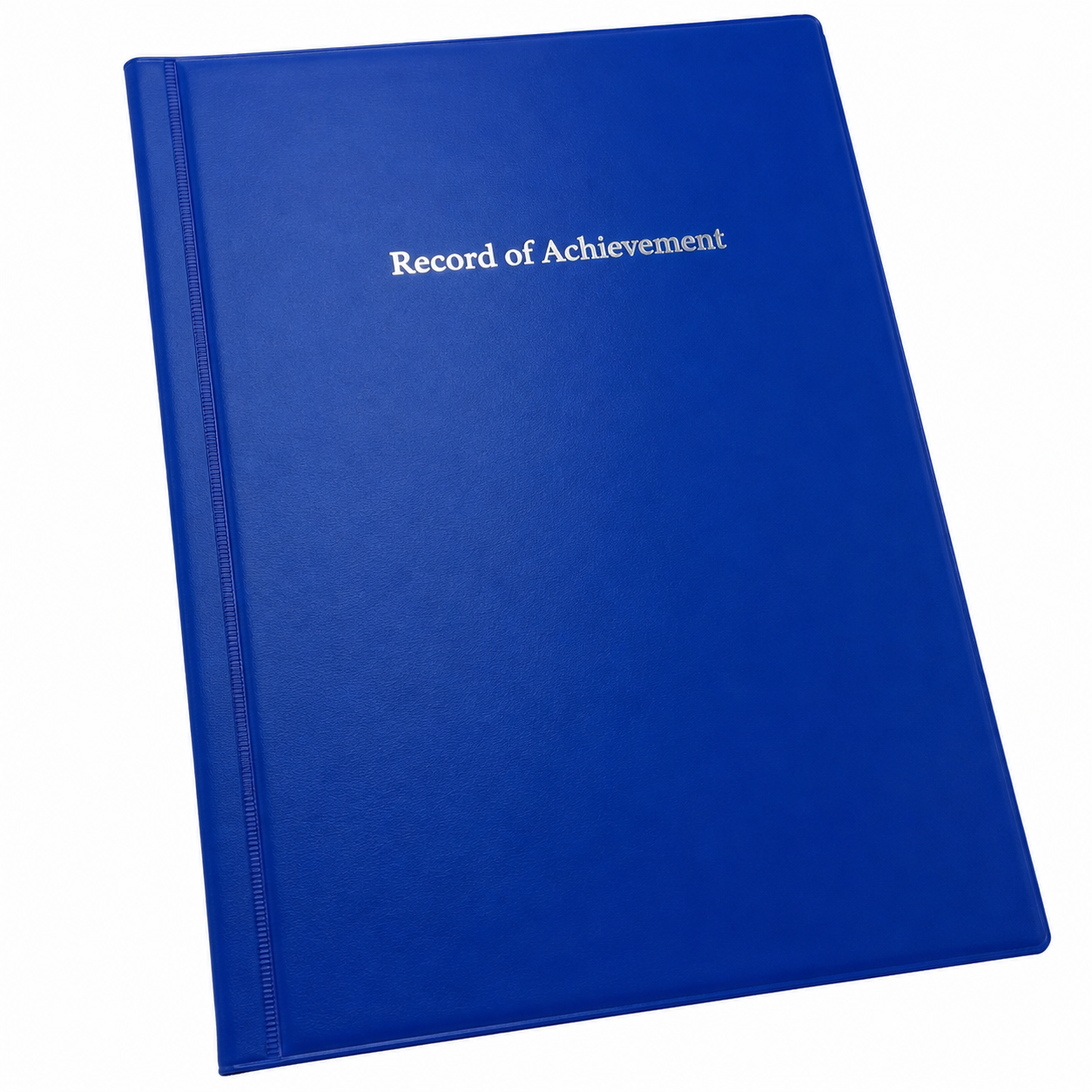 Record of Achievement Folder - Blue - Silver Print