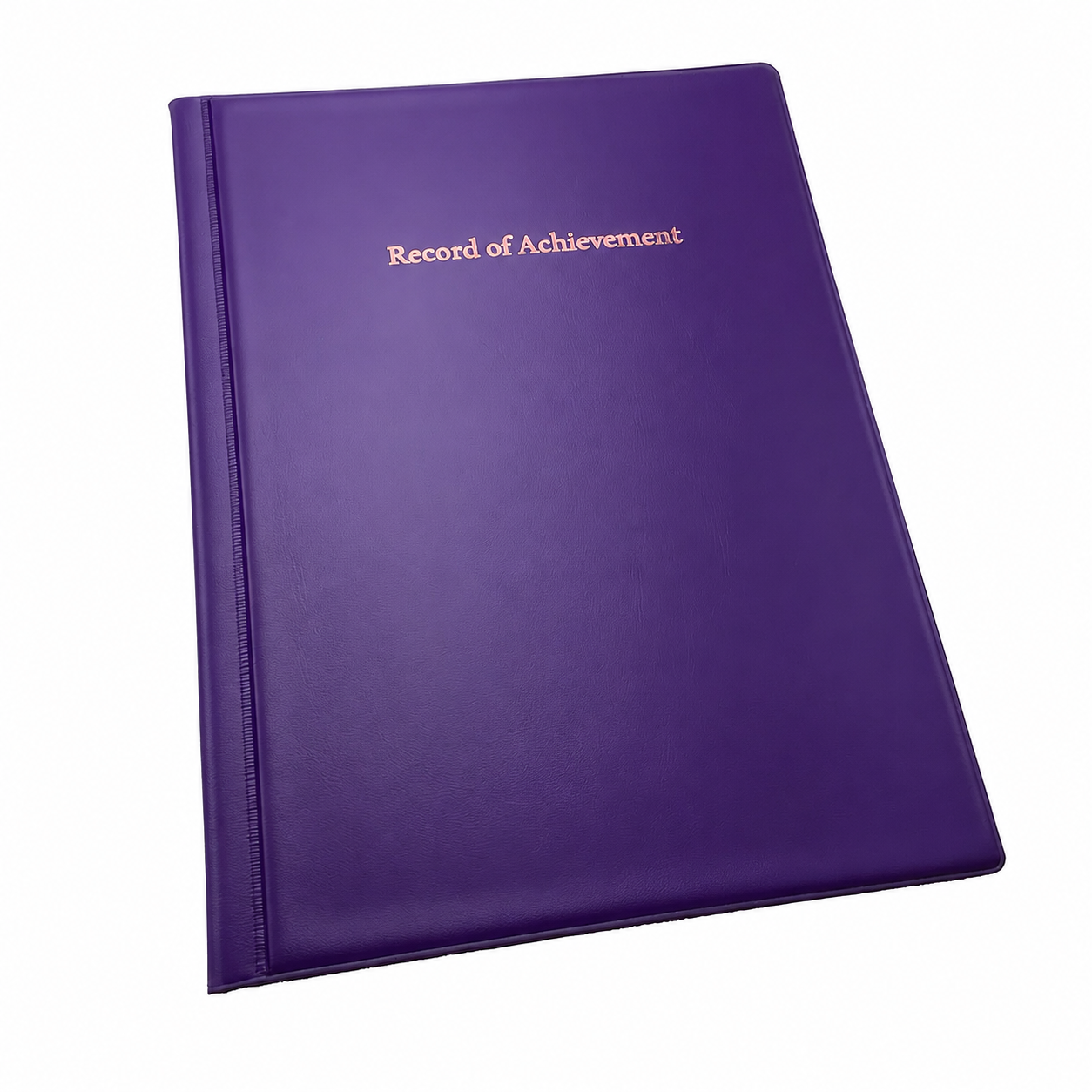 Record of Achievement Folder - Purple - Rose Gold Print