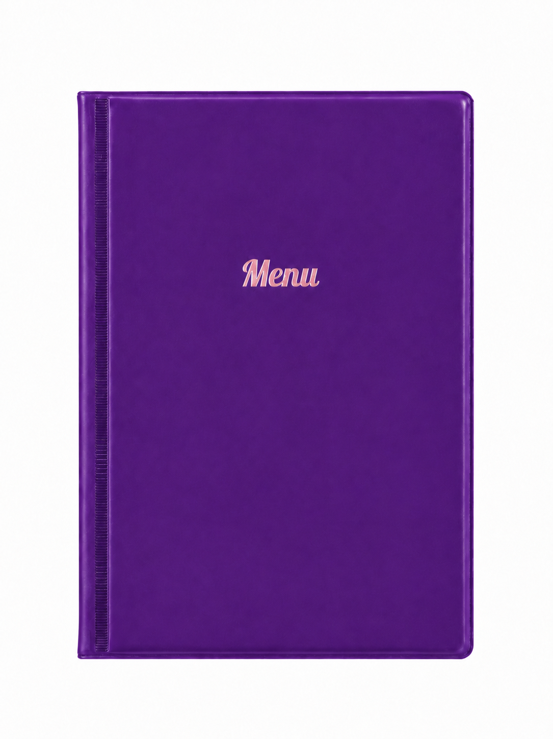 A5 Menu Holder - Purple - Rose Gold Print