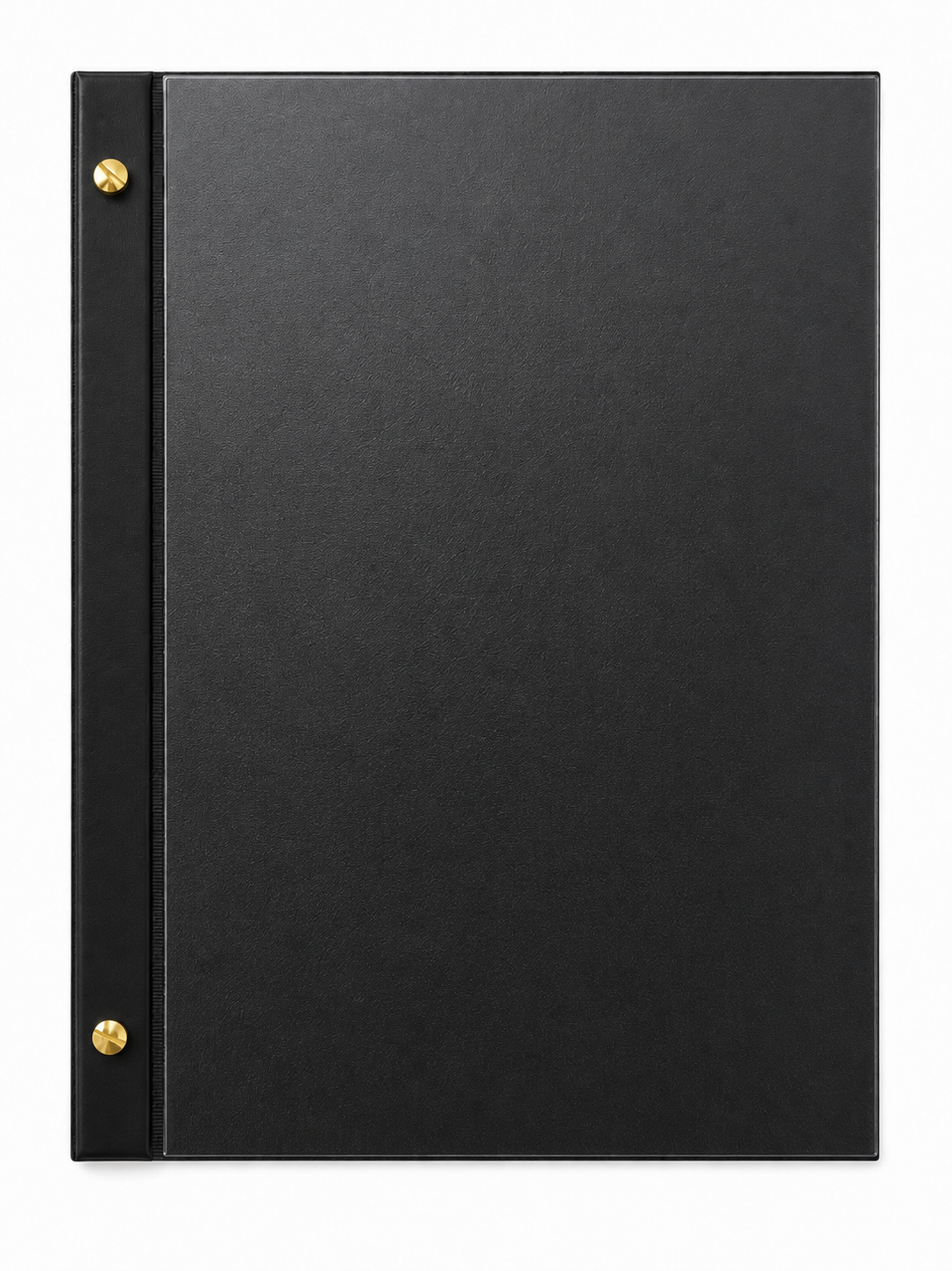 A4 Expandable Hard Cover Display Book with Clear Front Pocket - Black