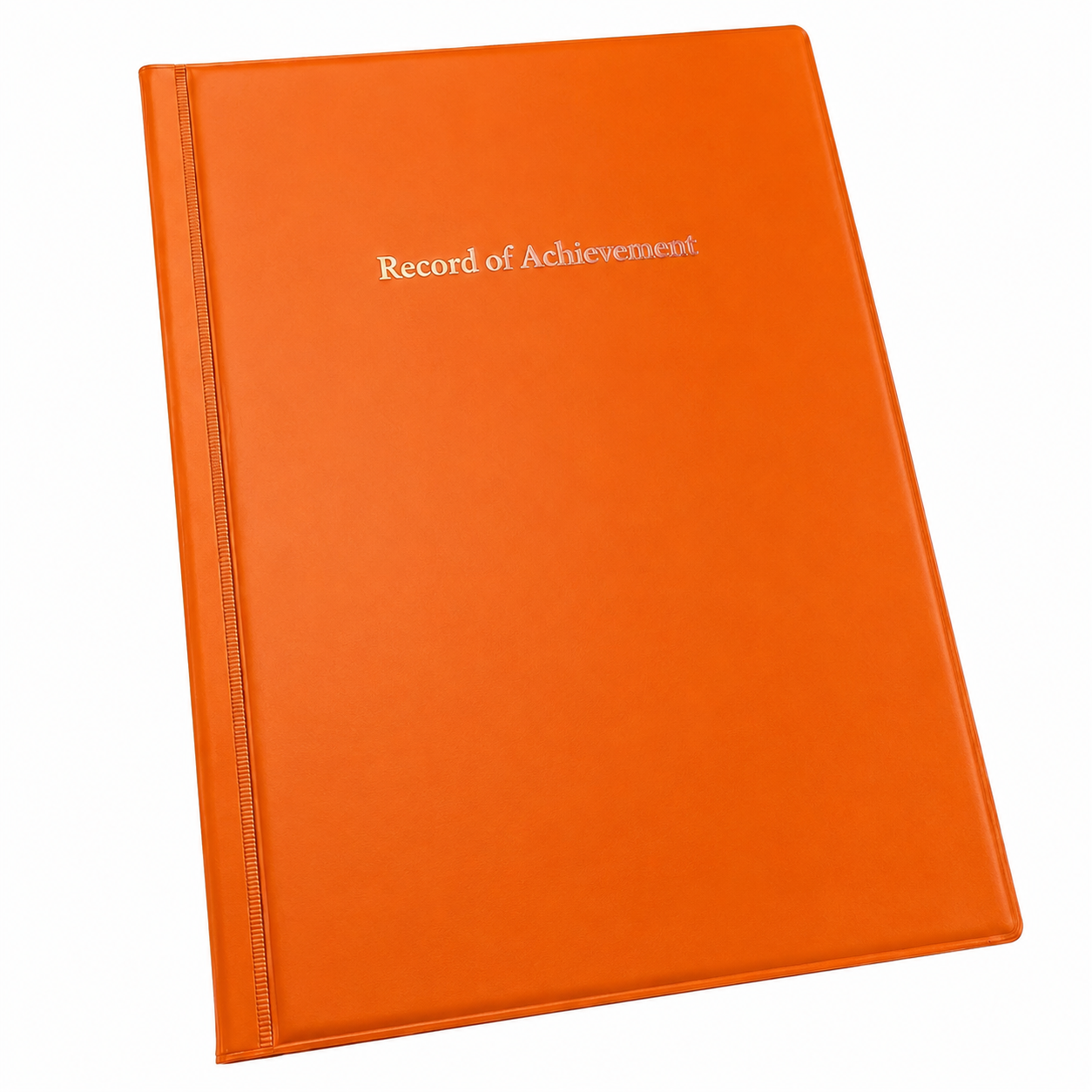 Record of Achievement Folder - Orange - Rose Gold Print