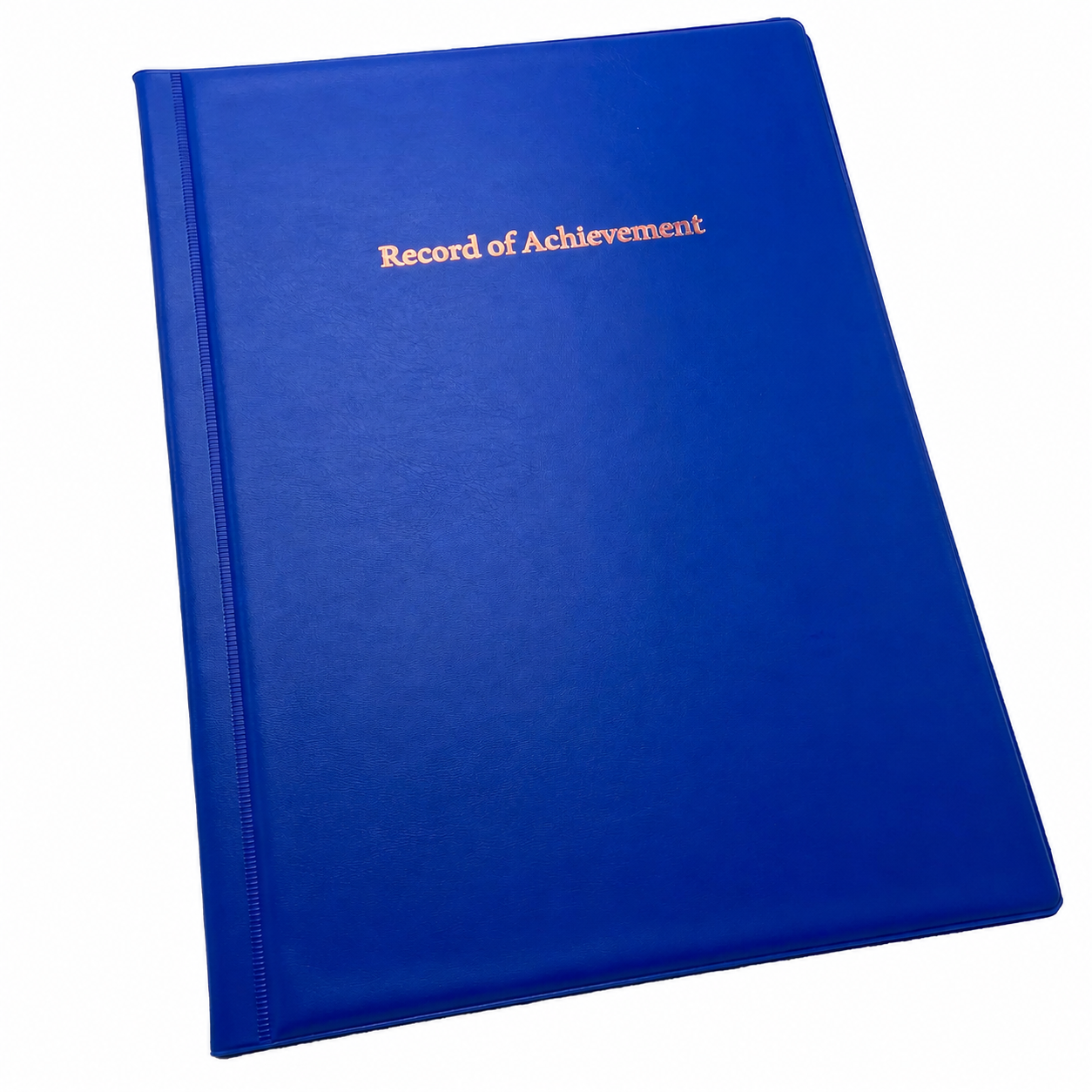 Record of Achievement Folder - Blue - Rose Gold Print