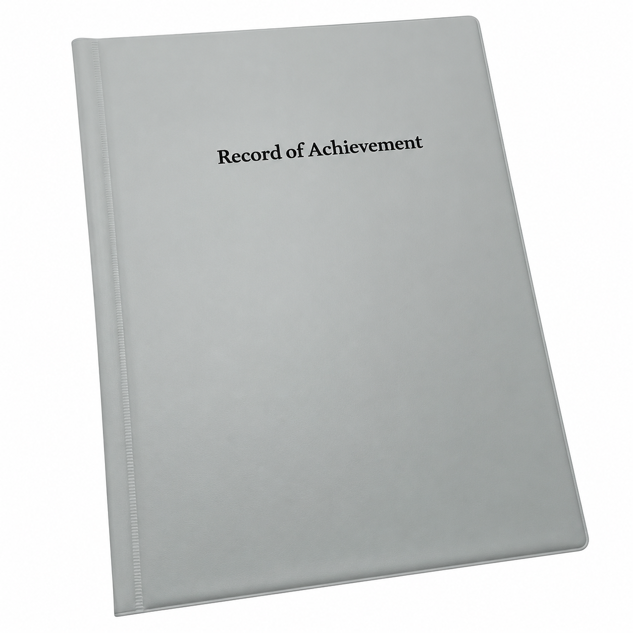 Record of Achievement Folder - Light Grey - Black Print