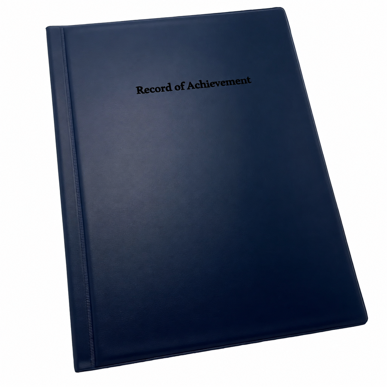 Record of Achievement Folder - Dark Blue - Black Print