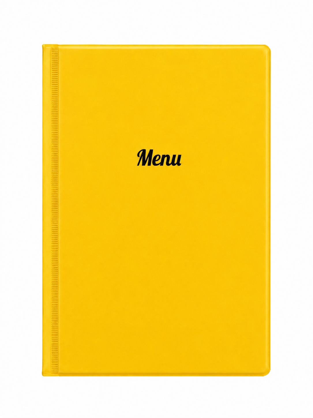 A5 Menu Holder - Yellow - Black Print