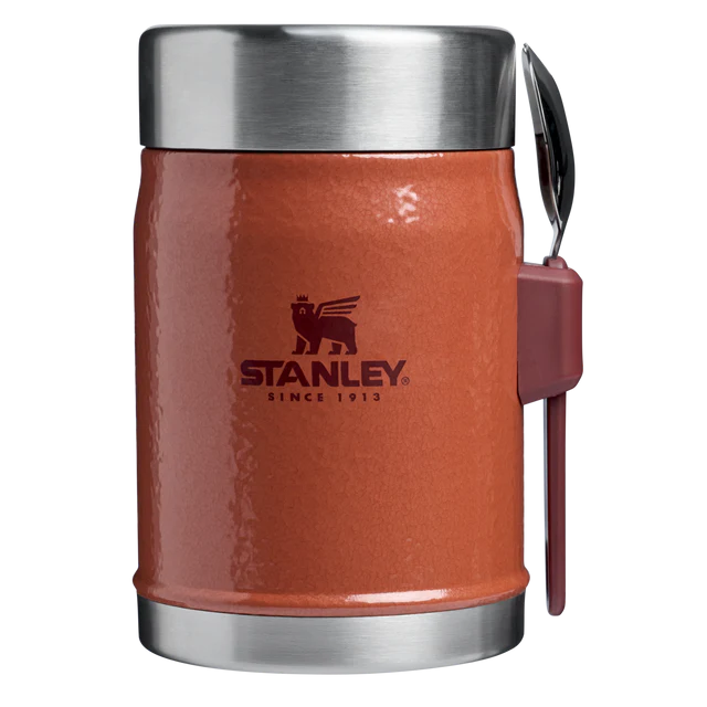 Classic Legendary Food Jar + Spork - 0.4L - Hammertone Clay