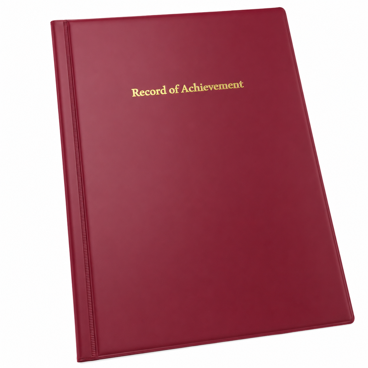 Record of Achievement Folder - Burgundy - Gold Print