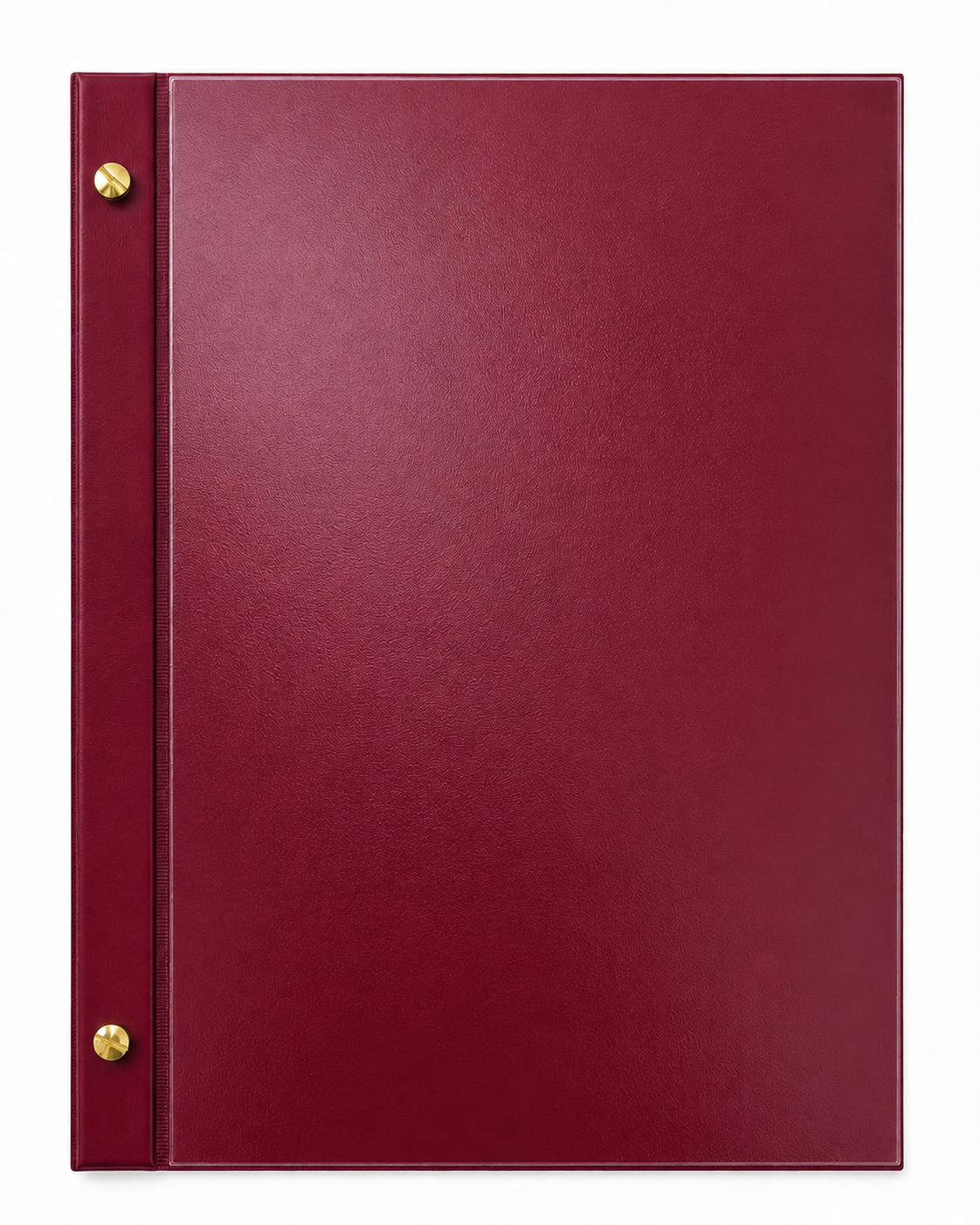 A4 Expandable Hard Cover Display Book with Clear Front Pocket - Burgundy