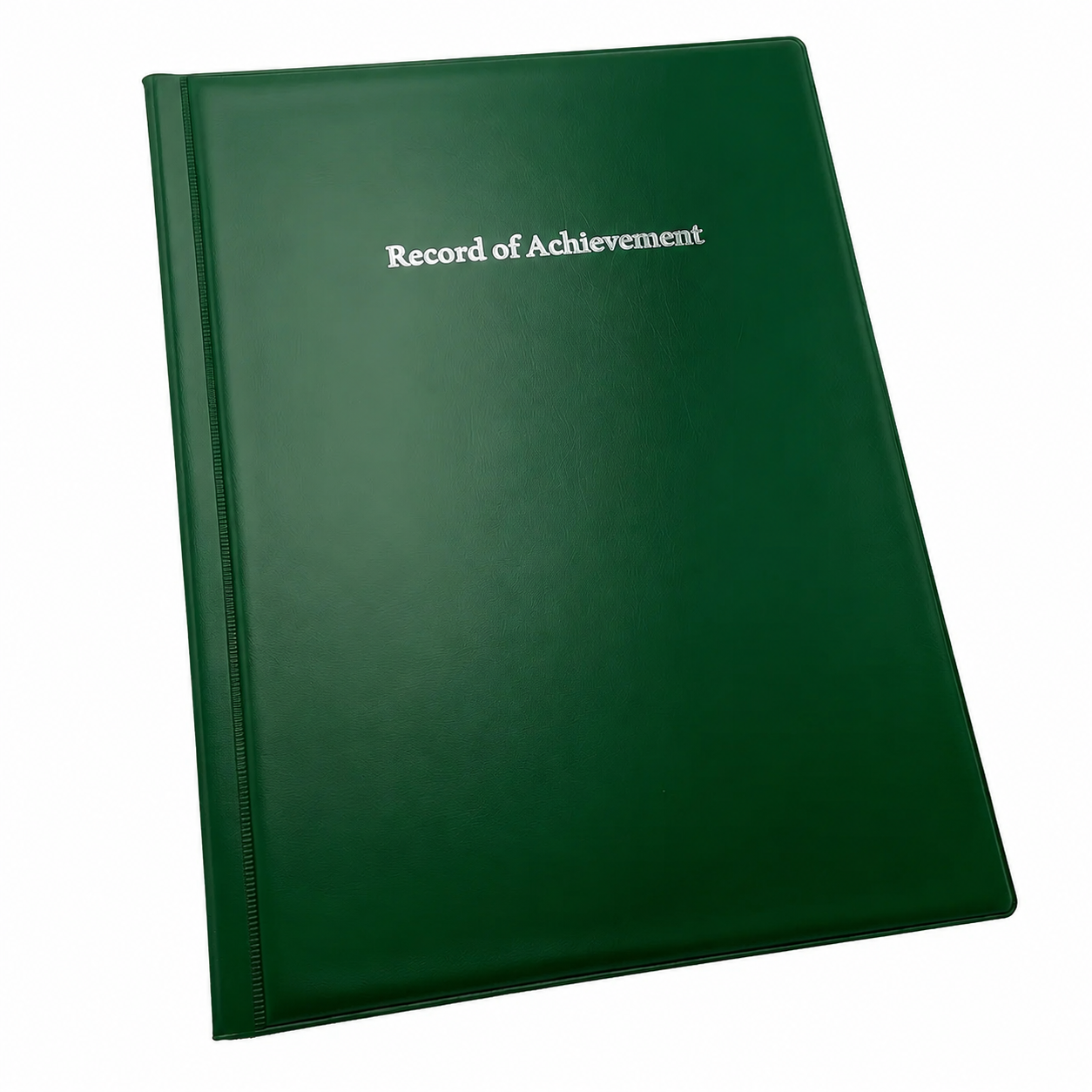 Record of Achievement Folder - Dark Green - Silver Print
