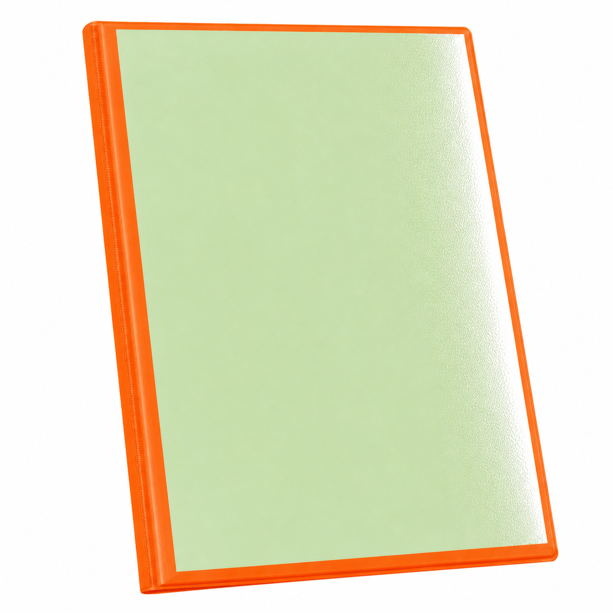 A4 Hard Cover Display Book / Presentation Binder with Clear Front Pocket - Orange