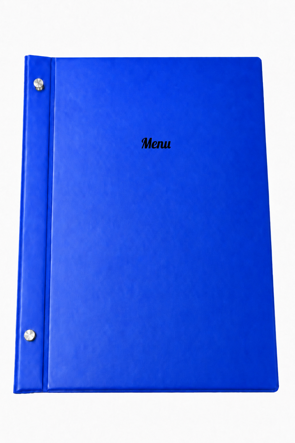 A4 Expandable Hard Cover Printed Menu Holder - Blue Black Print