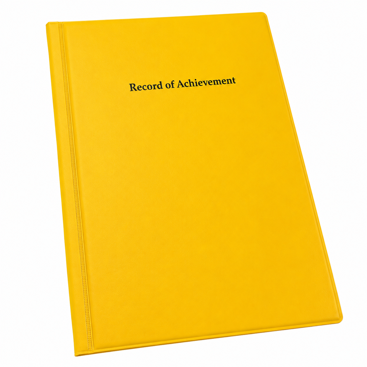 Record of Achievement Folder - Yellow - Black Print