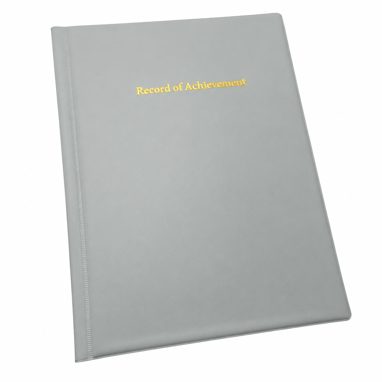 Record of Achievement Folder - Light Grey - Gold Print