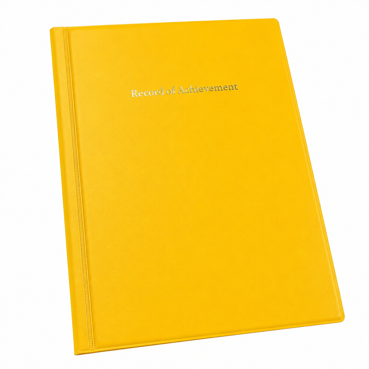 Record of Achievement Folder - Yellow - Silver Print