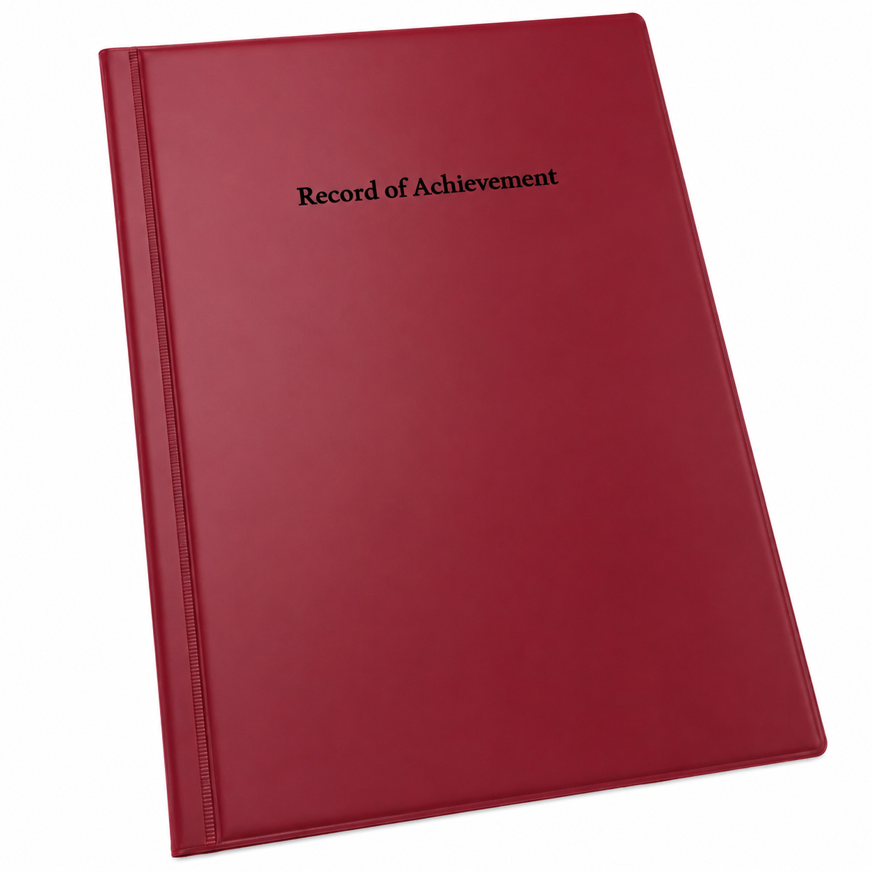 Record of Achievement Folder - Burgundy - Black Print