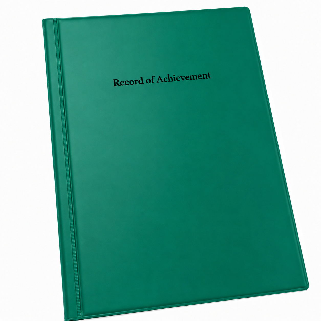 Record of Achievement Folder - Mid Green - Black Print