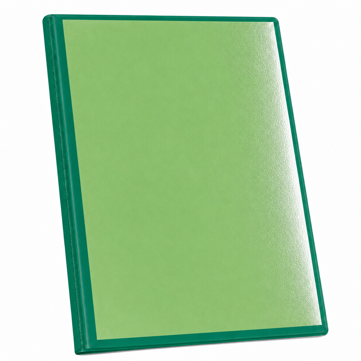 A4 Hard Cover Display Book / Presentation Binder with Clear Front Pocket - Mid Green