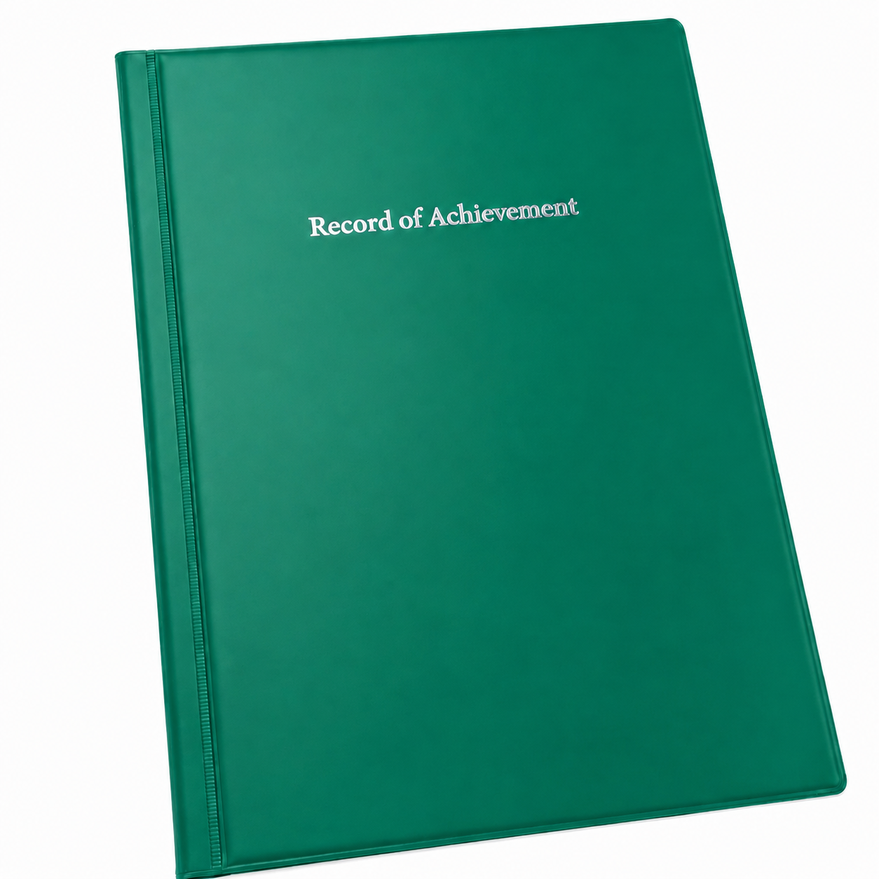Record of Achievement Folder - Mid Green - Silver Print