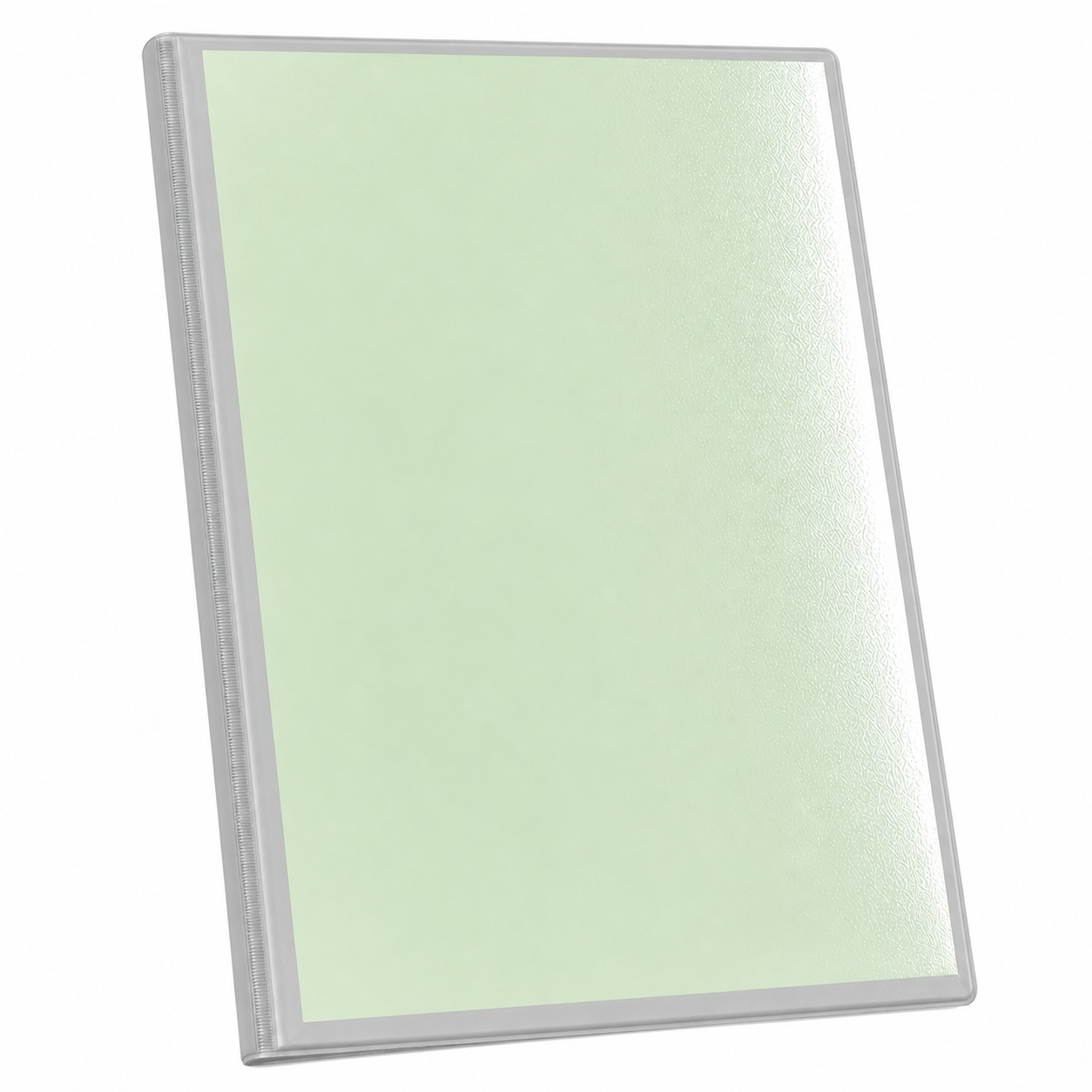 A4 Hard Cover Display Book / Presentation Binder with Clear Front Pocket - Light Grey