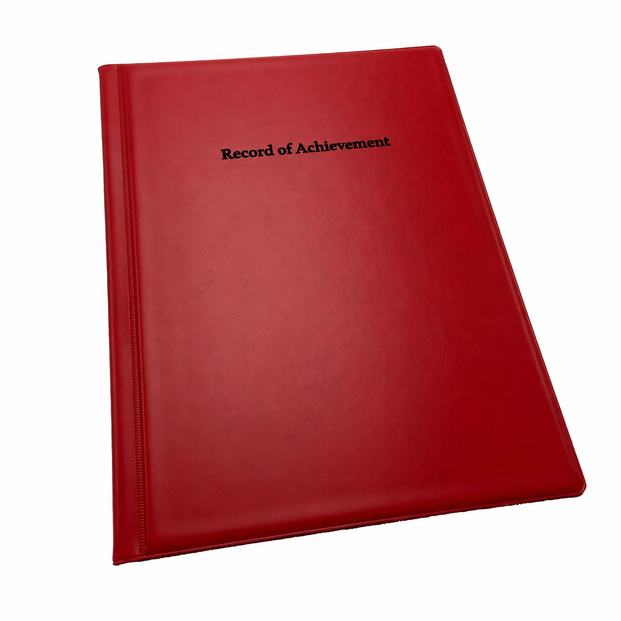 Record of Achievement Folder - Red - Black Print